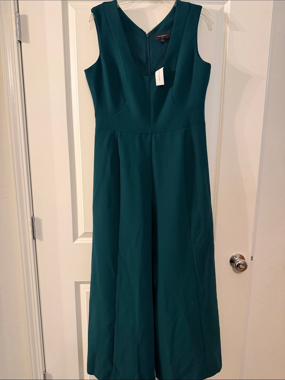 Banana Republic Teal Sleeveless V-Neck Jumpsuit
